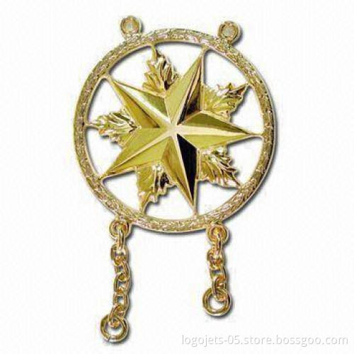 3-D Zinc-alloy Metal Badge and Emblem, Available in Different Thickness